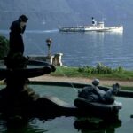 "Paesaggio del Lago di Como, traghetti, navigazione, paesaggio lago di Como"